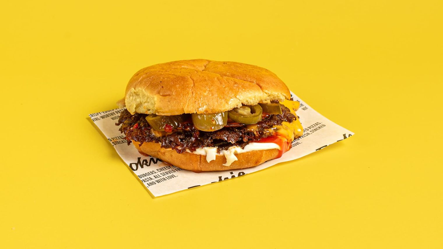 Flaming burger